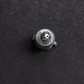 Pearl lion cufflink clip